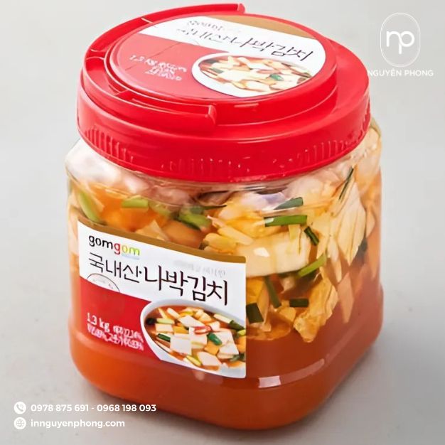 mẫu tem nhãn kim chi ấn tượng